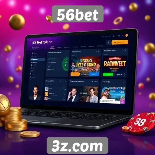 Interface e usabilidade do site 56bet